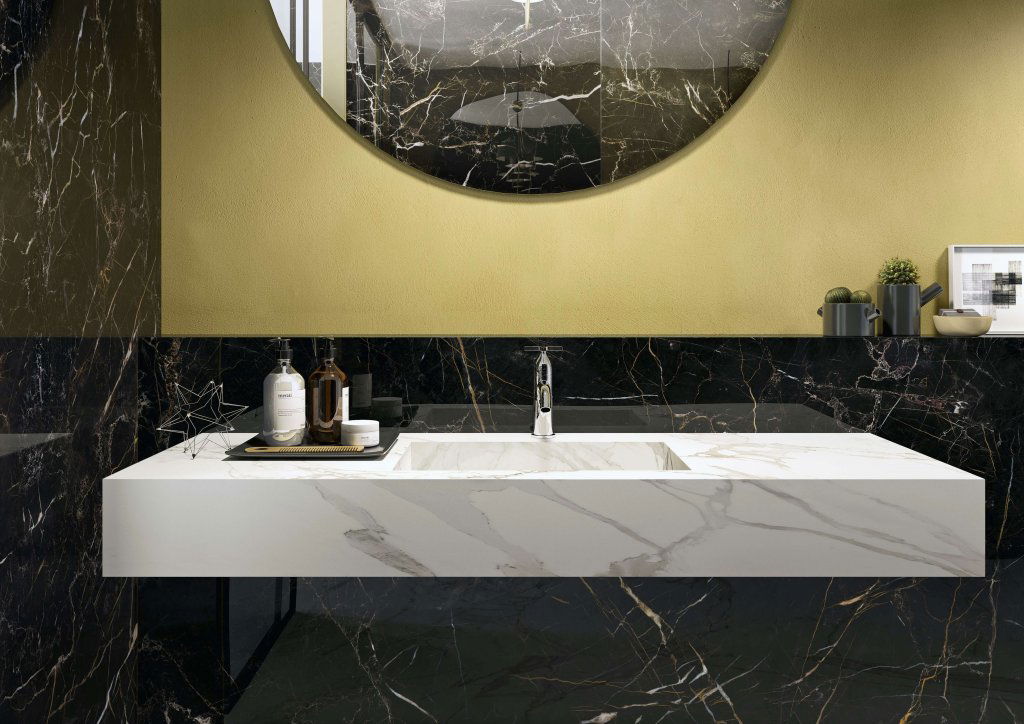 calacatta marble basin