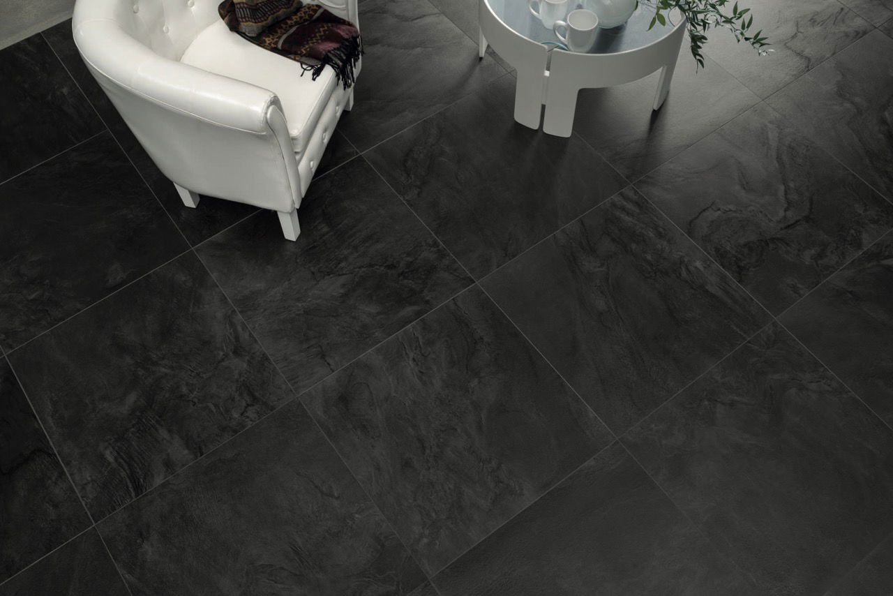 inner dark quartzite floor tile
