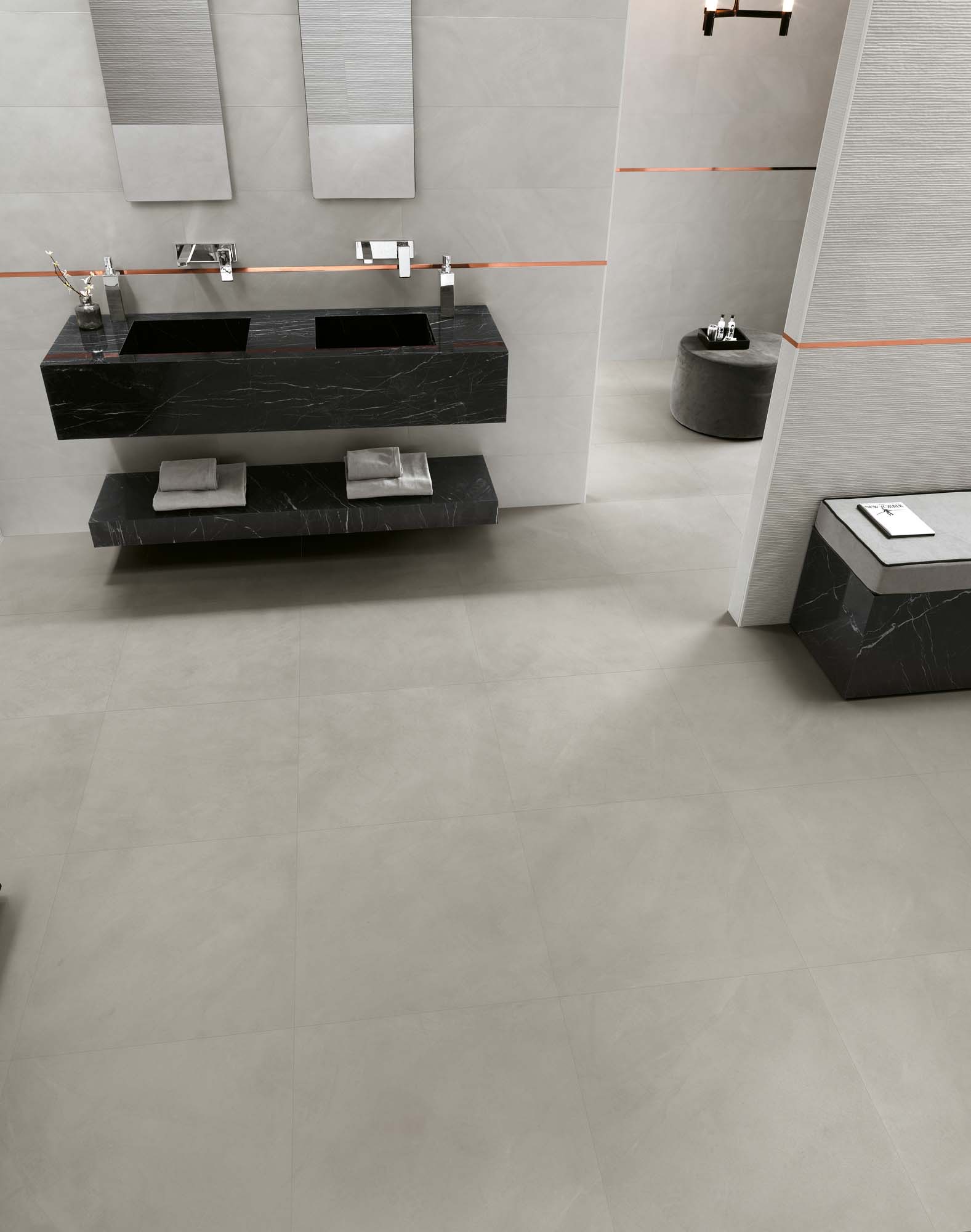 grey bathroom tile
