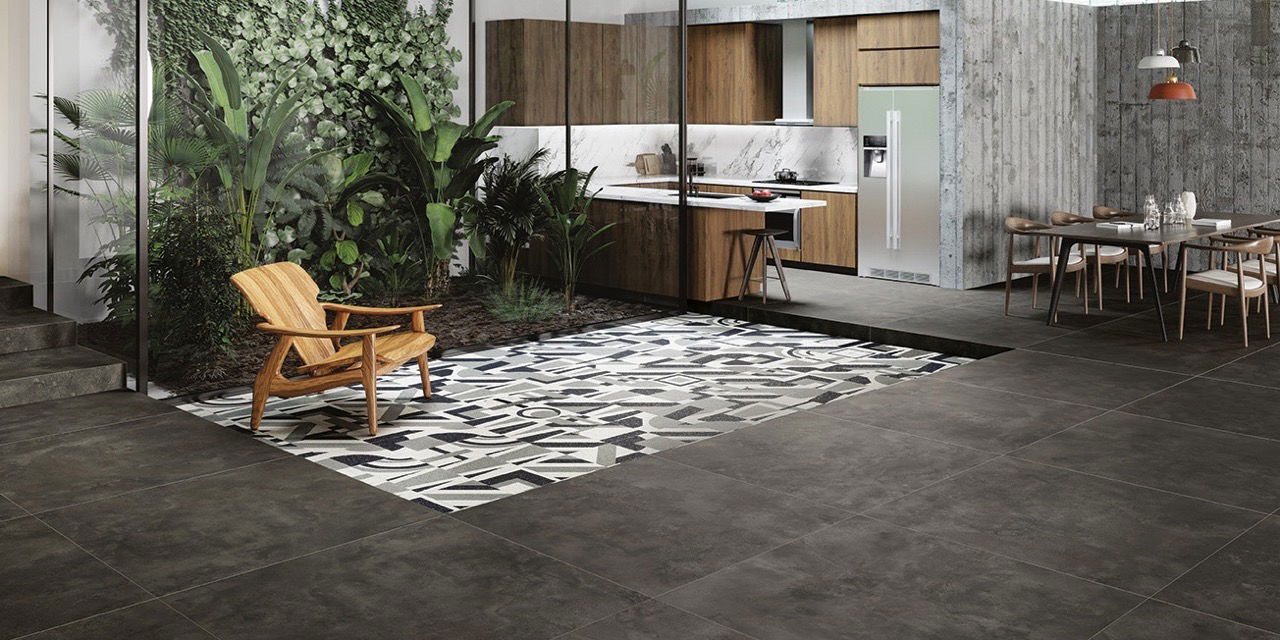 Relate Mine 120x120 Matt; Autore Capri 30x30 Matt (Slider)