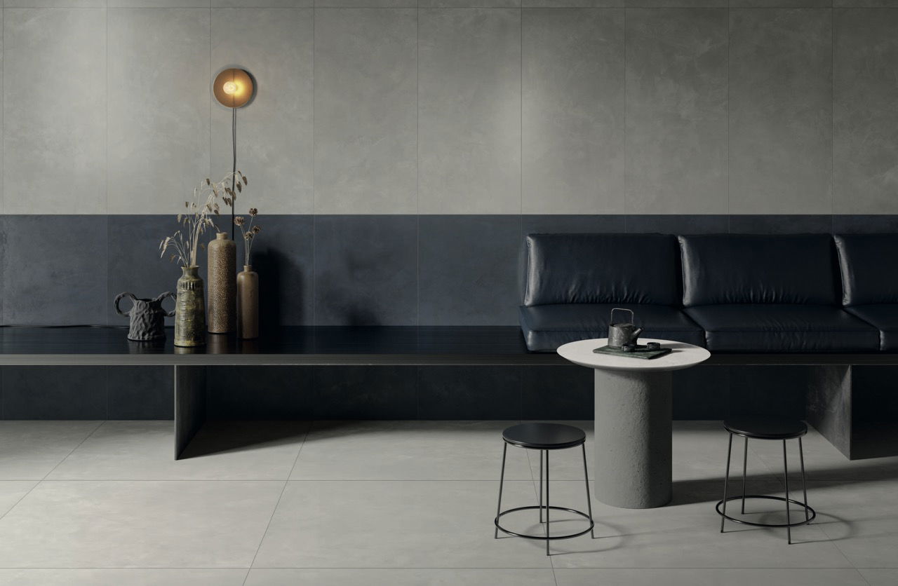 dark blue porcelain floor tile