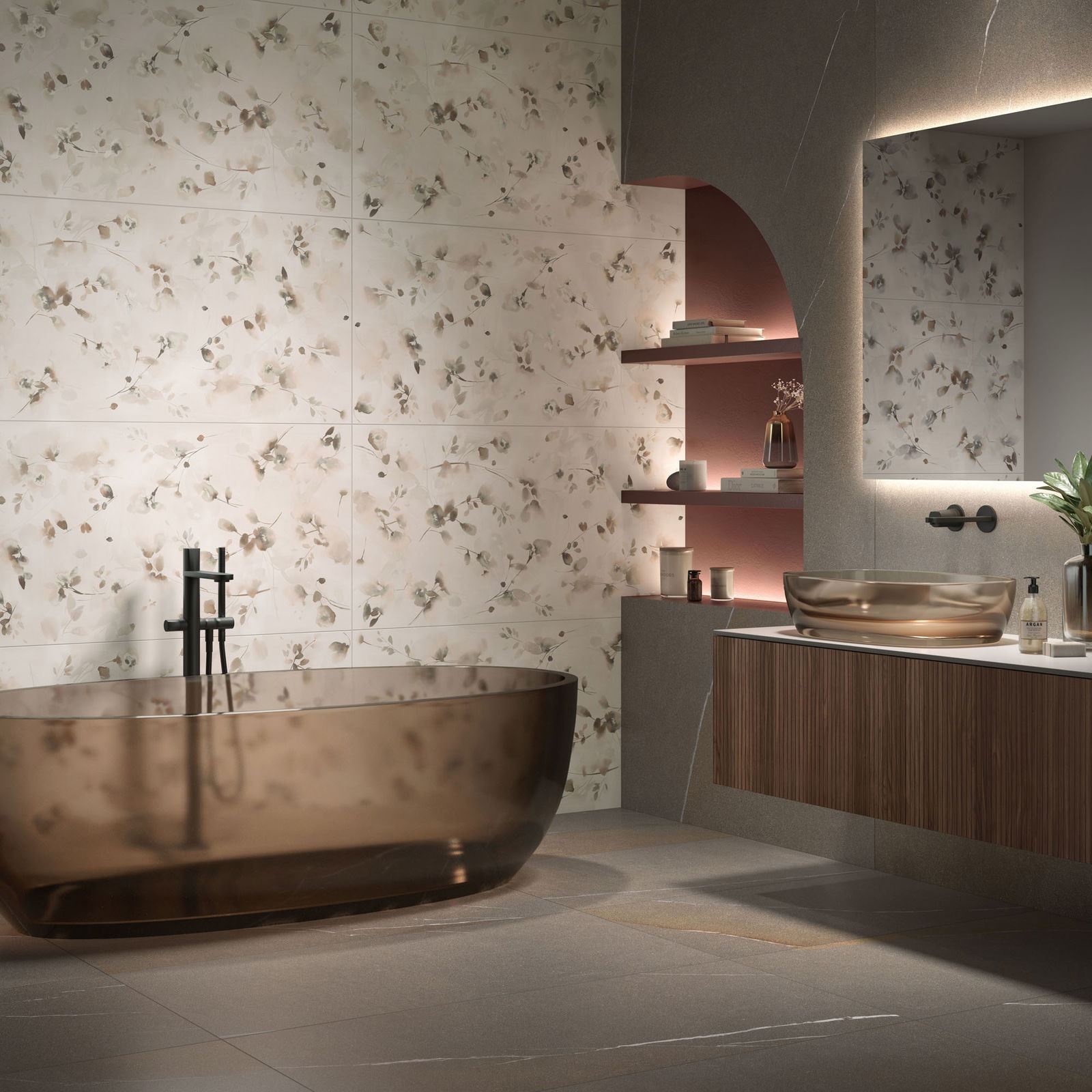 floral bathroom