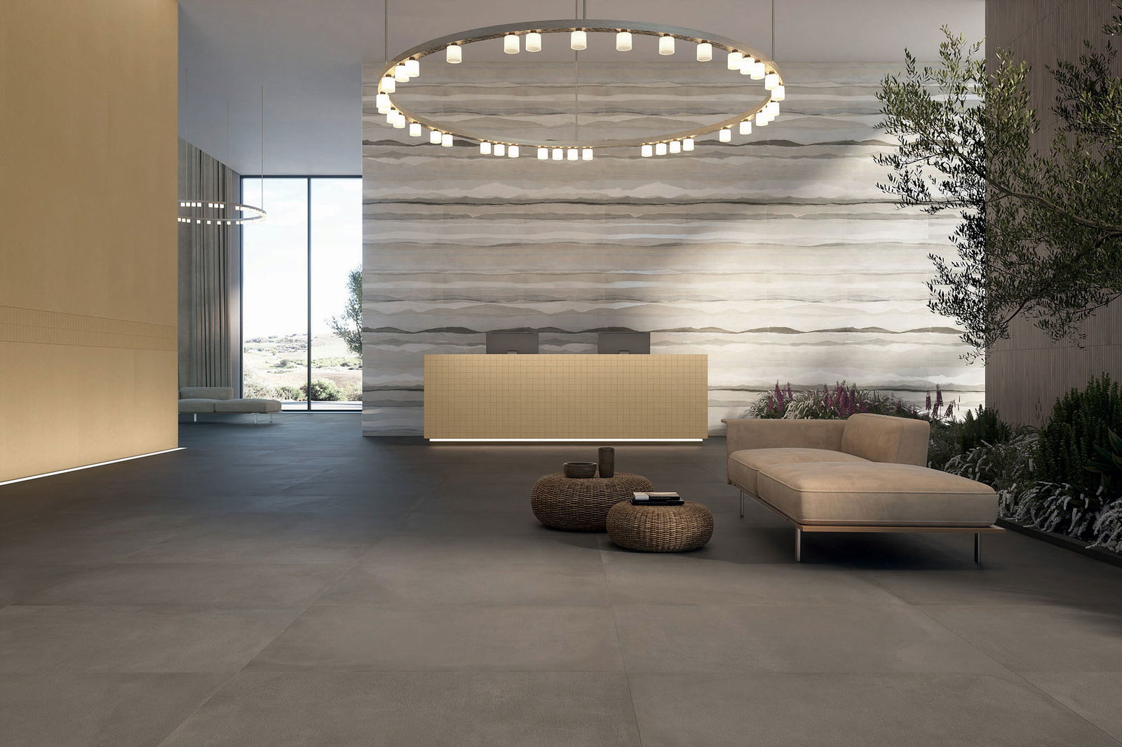 concrete foyer