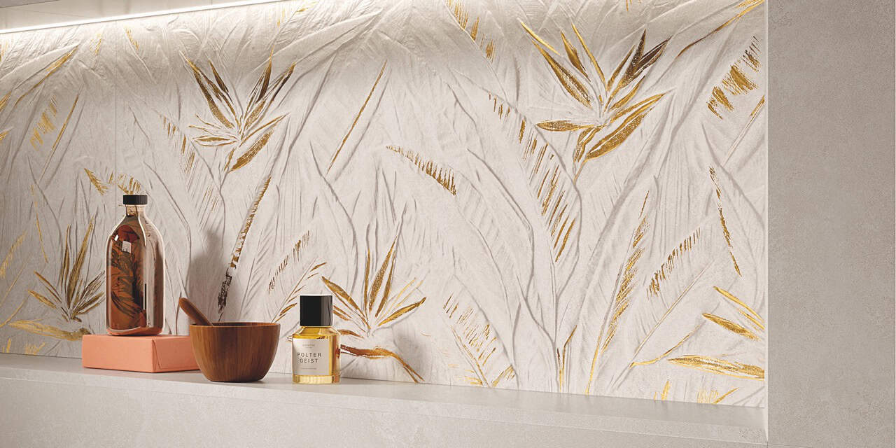 Nobu White Matt; Nobu White Litia 50x120 Matt; Nobu Litia Gold 50x120 (Slider)