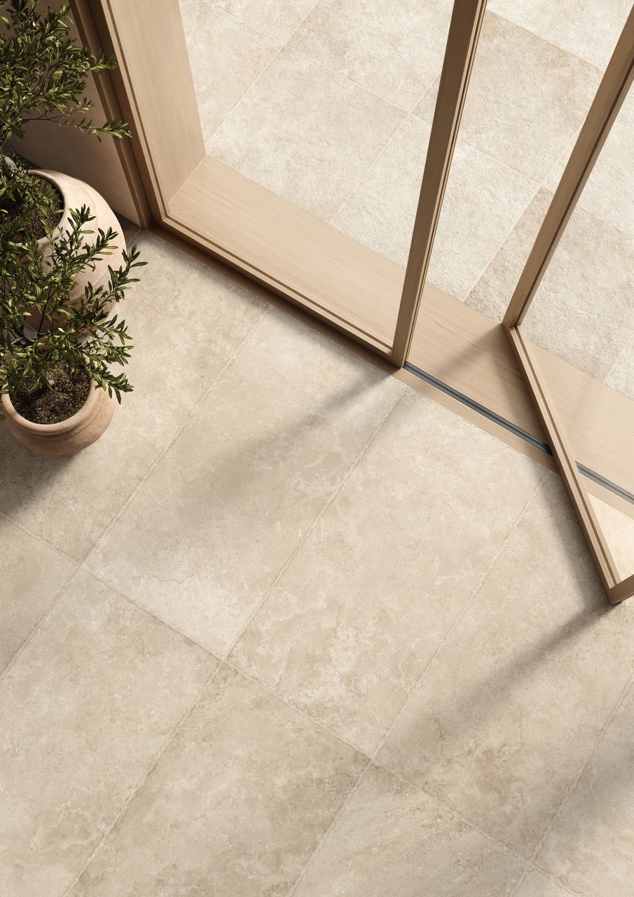travertine external porcelain tile
