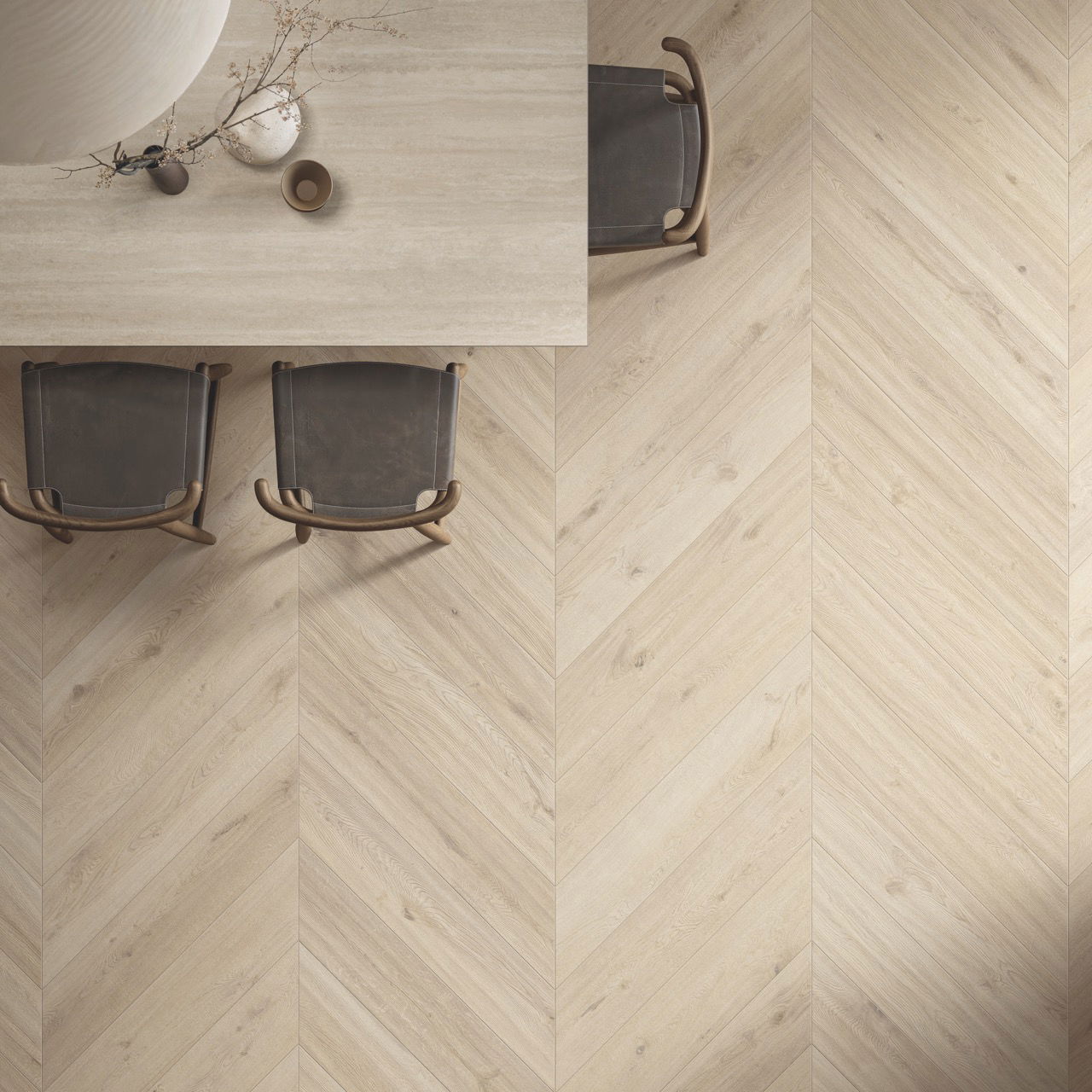 rever almond timber floor tile
