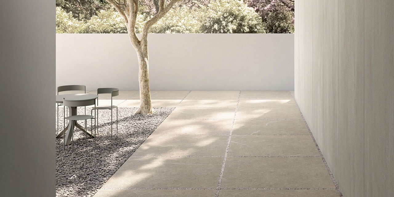 Shapes of Italy Iulia AExtra20 120x120 Textured; Built Path 120x278 Matt (Slider)